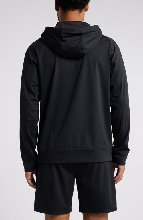 Shop Zella Stride Performance Hoodie In Black