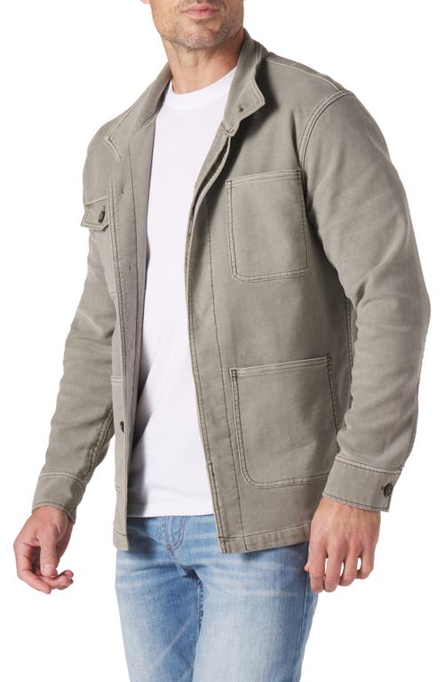 The Normal Brand Comfort Terry Cloth Chore Coat In Moss