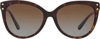 55mm Gradient Polarized Cat Eye Sunglasses