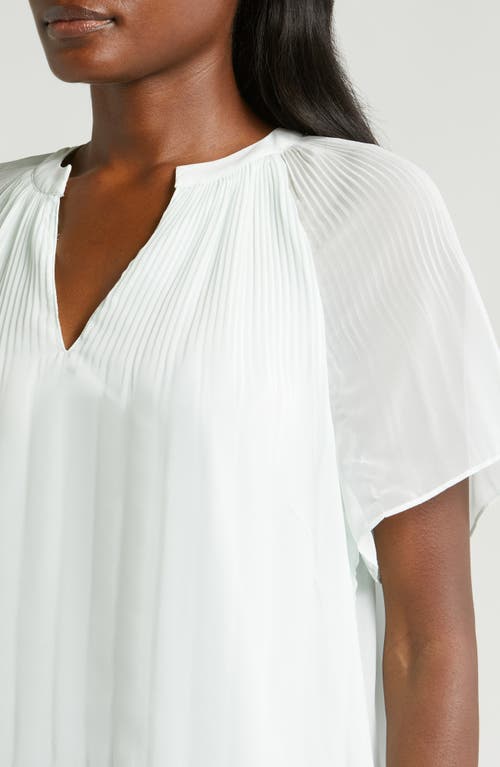 Halogen Release Pleat Blouse In Fresh Mint