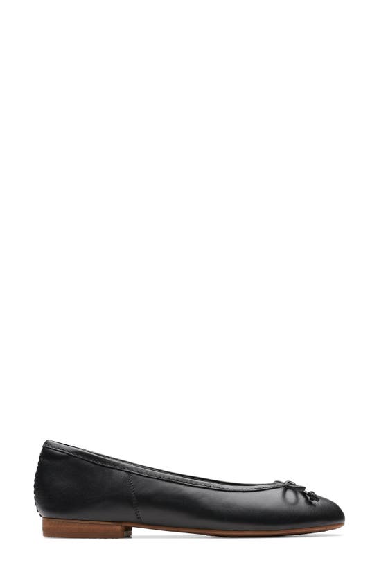 Shop Clarks Fawna Lily Ballet Flat In Black Leather