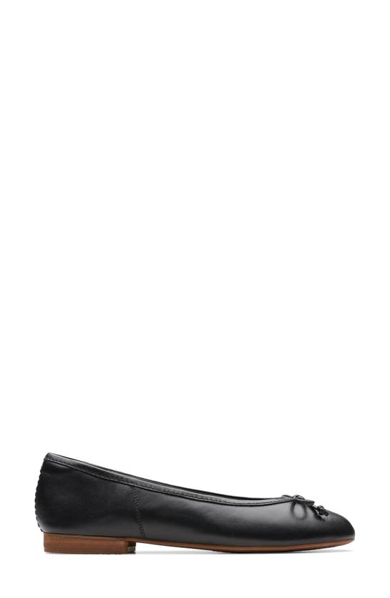 Clarks Fawna Lily Ballet Flat In Black Leather