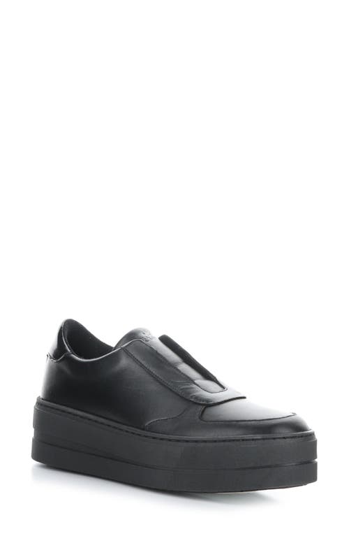 Bos. & Co. Magali Platform Slip-On Sneaker in Black Verona/Patent