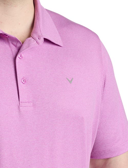 Shop Callaway Classic Jacquard Golf Polo Shirt In Purple Orchid