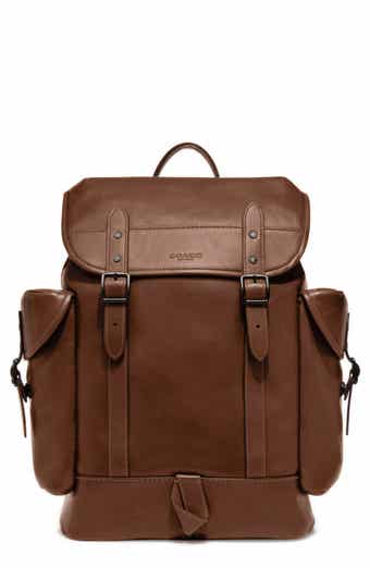 Coach men 2025 leather backpack