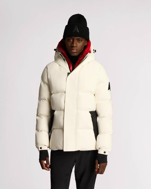 Alpenhaus Virterre Expedition Puffer With Contrast Double Hood In Snow-white