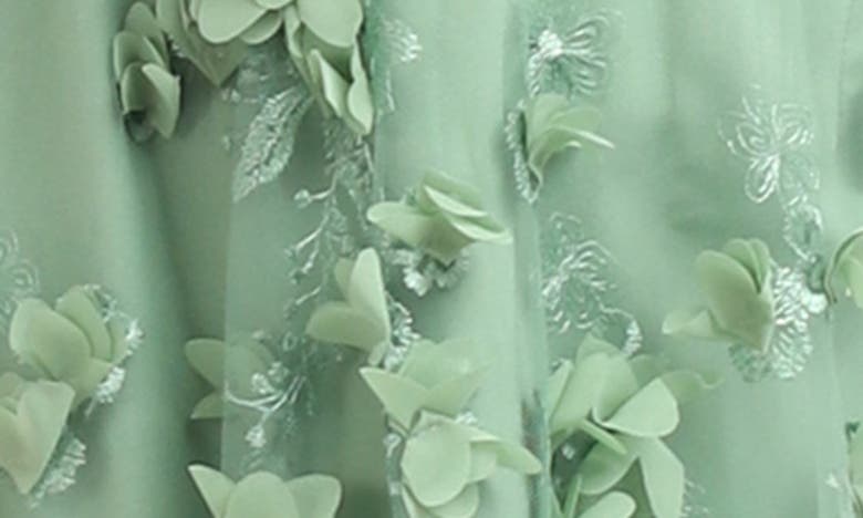 Shop Helsi Camilla Floral Appliqué Halter Midi Dress In Sage