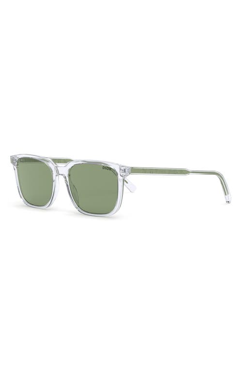 Shop Dior In S1i 53mm Square Sunglasses In Crystal/green