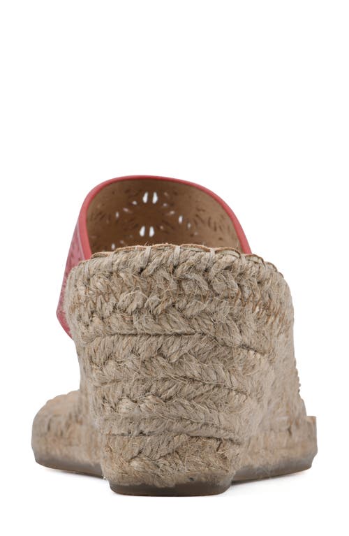 Shop White Mountain Footwear Beaux Espadrille Wedge Sandal In Cruella Red/smooth