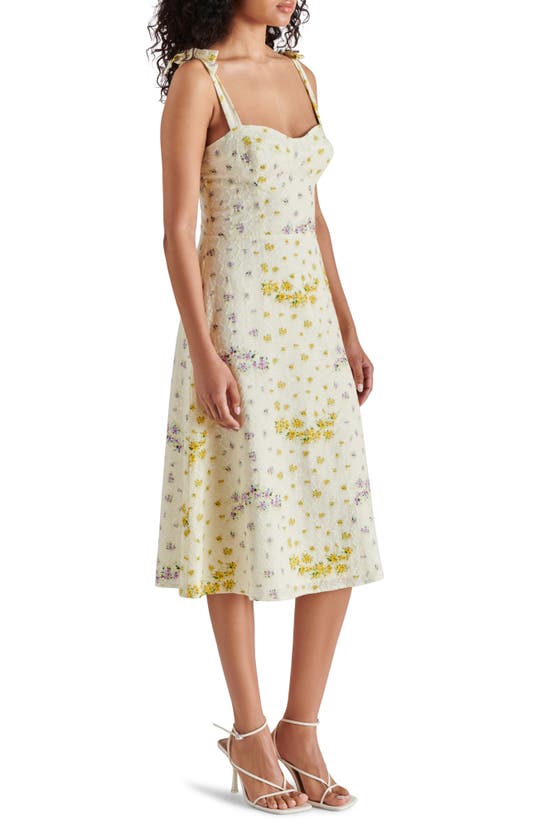 Shop Steve Madden Carlynn Floral Eyelet Cotton Sundress In Ivory Multi