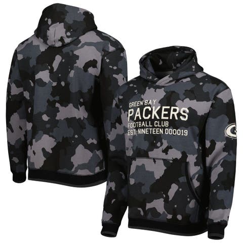 Women's New Era Camo Green Bay Packers Raglan Full-Zip Hoodie 