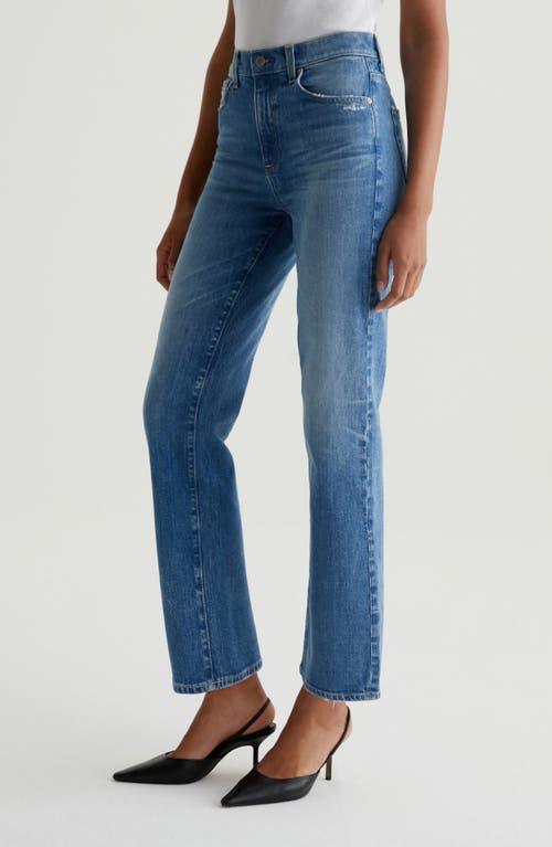 Shop Ag Brinley Mid Rise Classic Straight Leg Jeans In Grand Central