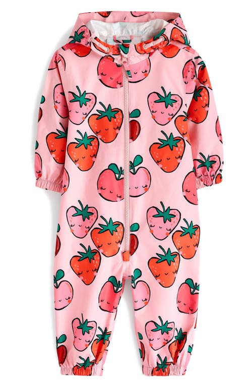 NEXT Kids' Strawberry Print Waterproof Rain Suit Pink at Nordstrom,