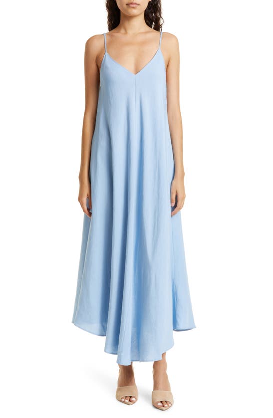 L'AGENCE LORRAINE LINEN BLEND TRAPEZE DRESS