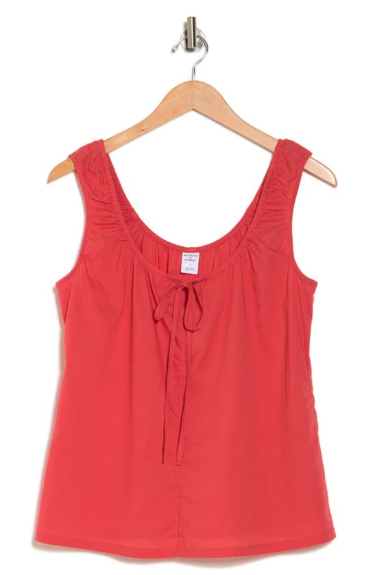 Melrose And Market Tie Sleeveless Top In Red Cranberry