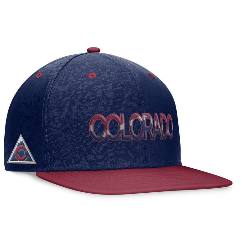 Shop Fanatics Branded Navy/burgundy Colorado Avalanche Authentic Pro Alternate Jersey Snapback Hat
