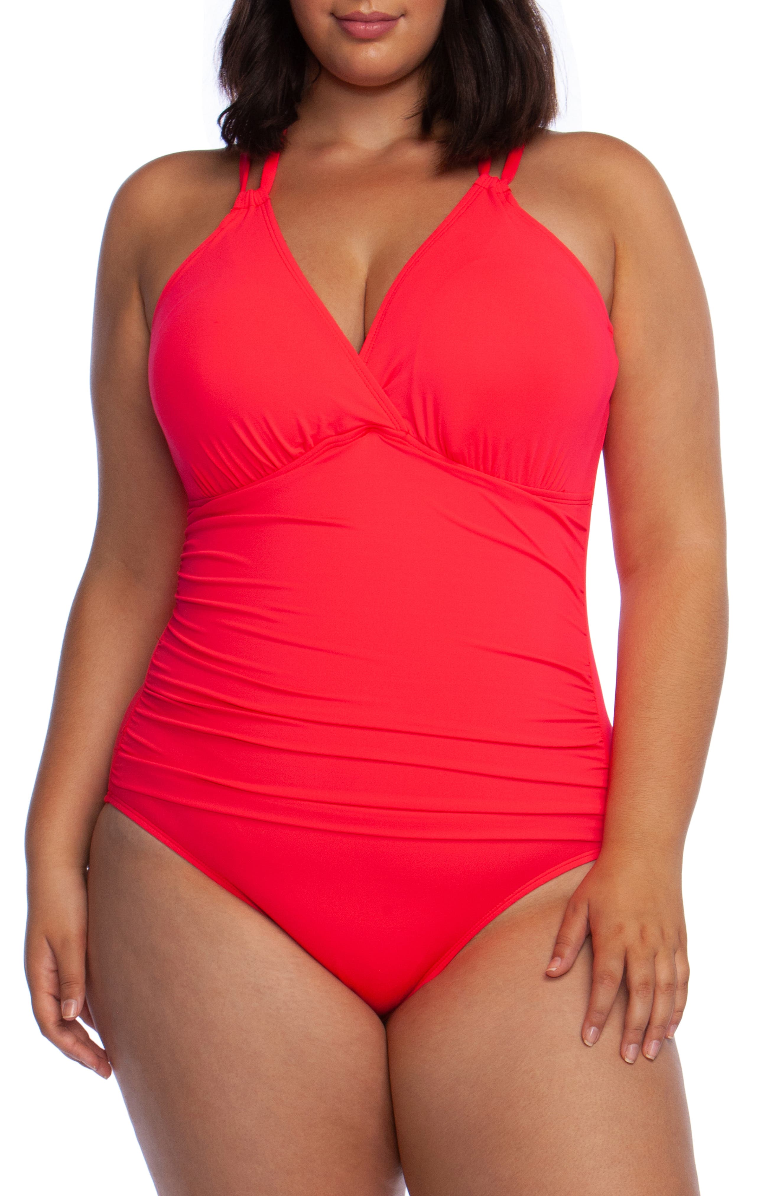 Plus Size La Blanca One-Piece Underwire Swimsuit, Pink