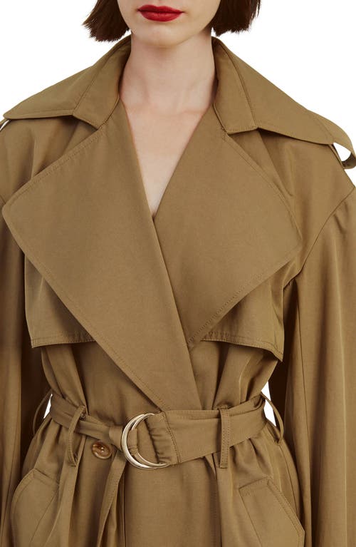 Shop Bardot Halle Trench Coat In Khaki