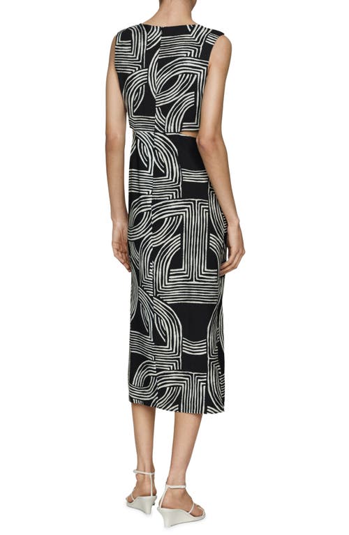 Mango Women's Openings Detail Printed Dress In Black