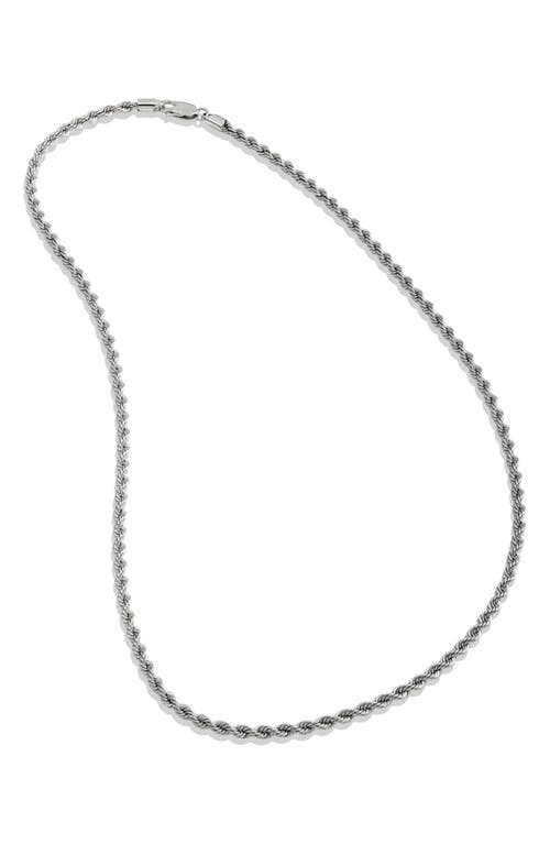 Sterling Silver Rope Chain Necklace