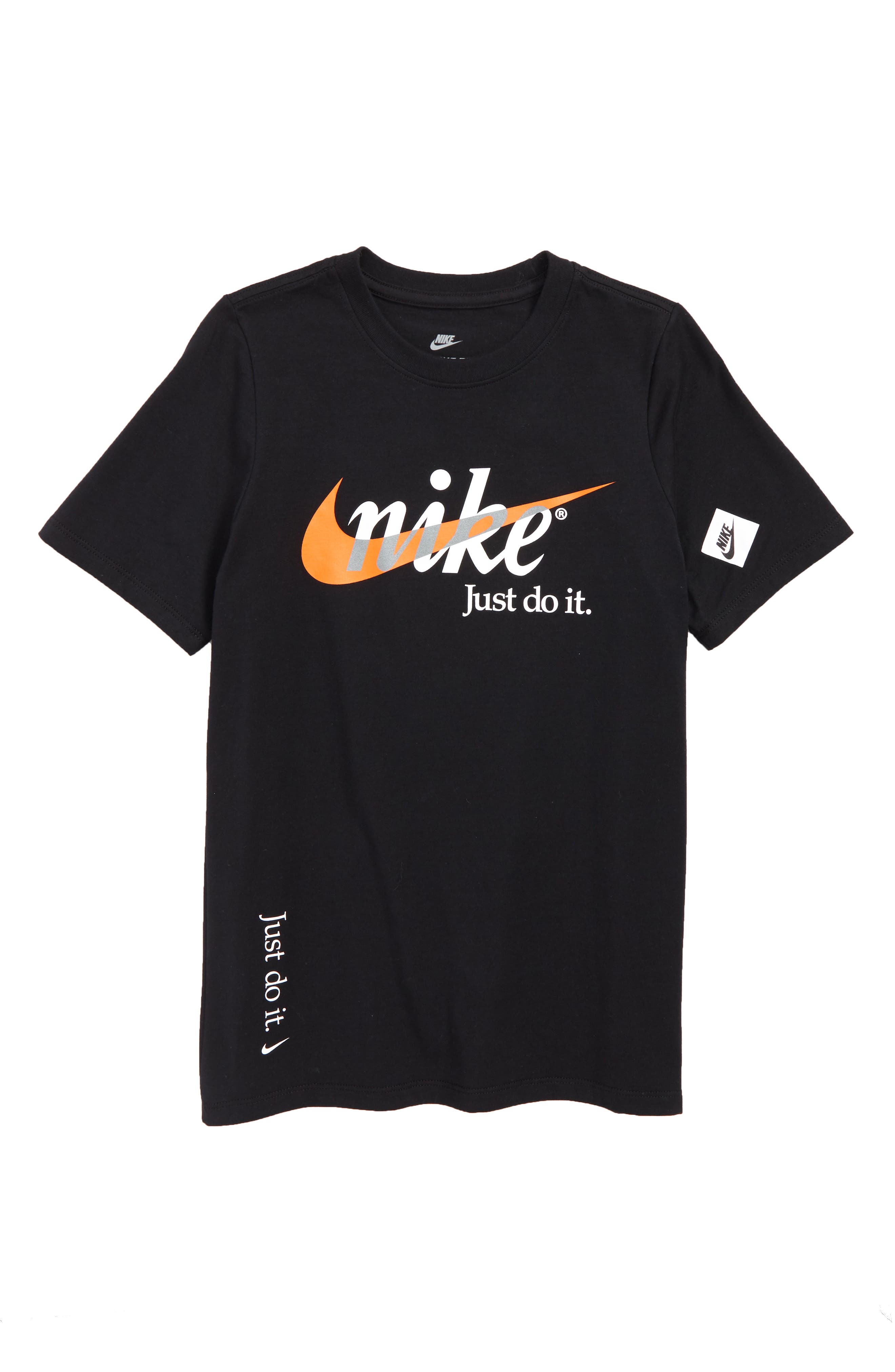 nike just do it shirt black and orange