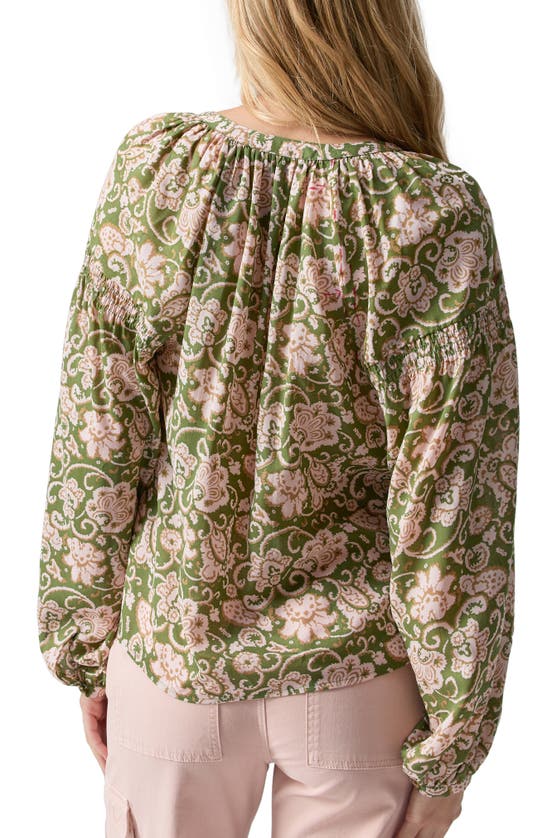 Shop Sanctuary Sunday's Best Floral Print Top In Green Floral