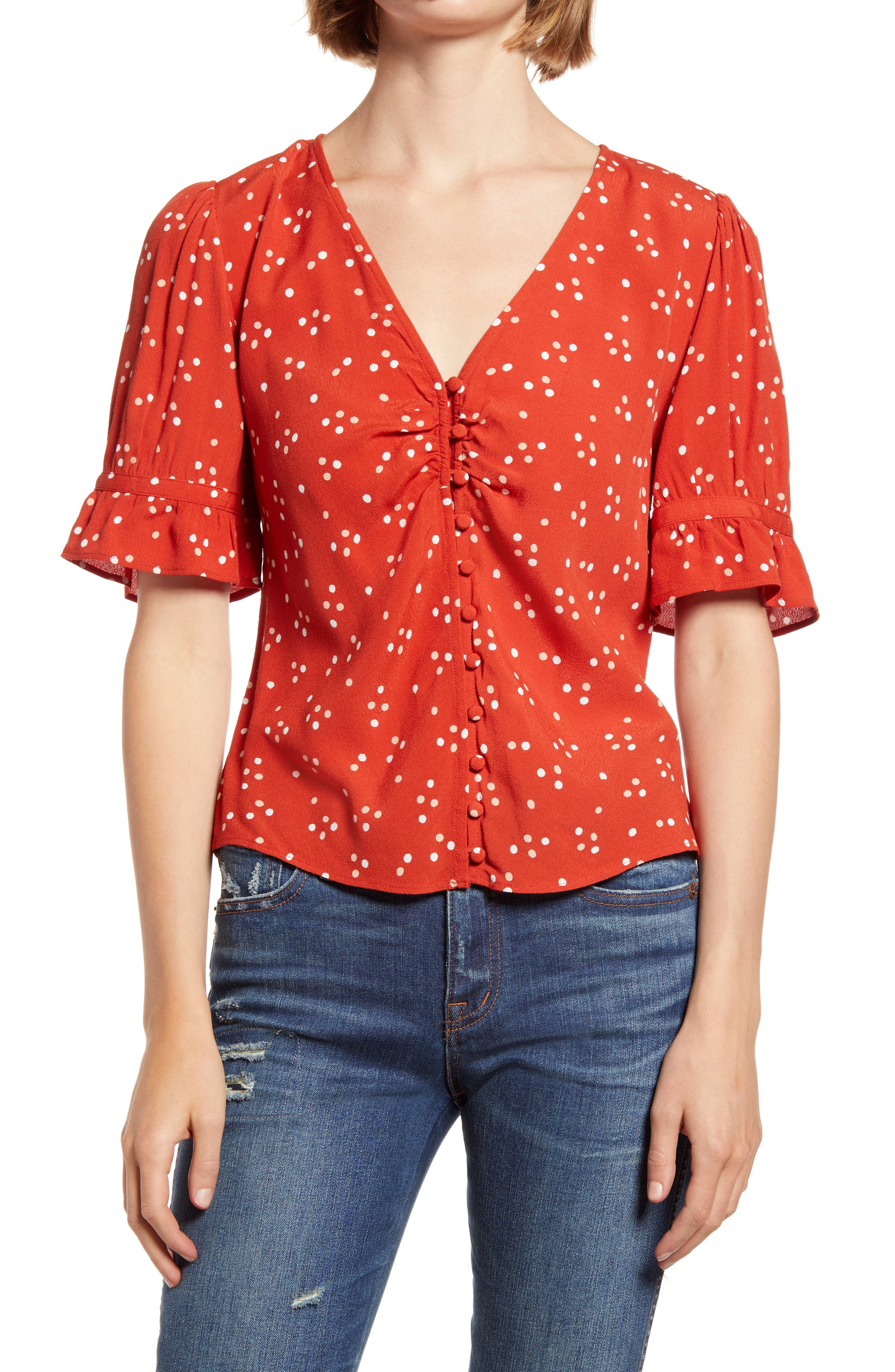 madewell polka dot top