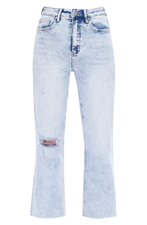 Bayeas High Waist Distressed Straight Leg Jeans In Paradise
