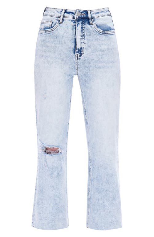 Shop Bayeas High Waist Distressed Straight Leg Jeans In Paradise