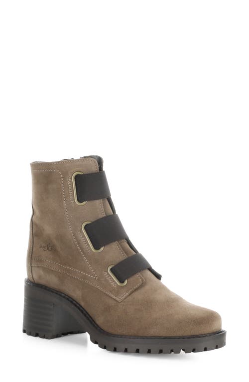 Shop Bos. & Co. Indie Waterproof Bootie In Taupe/dkbrown Suede/elastic