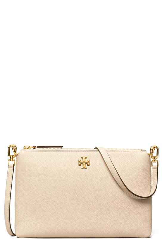 Tory Burch Kira Pebbled Leather Wallet Crossbody Bag In Pink Moon