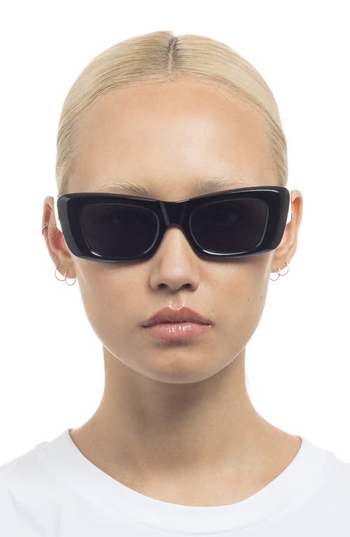 Shop Le Specs Dopamine 50mm Rectangular Sunglasses In Black