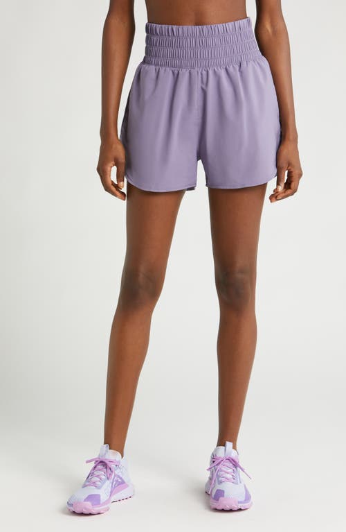 Nike Dri-fit Ultrahigh Waist 3-inch Brief Lined Shorts In Daybreak/reflective Silv
