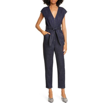 La Vie Rebecca Taylor Denim Jumpsuit, Blue