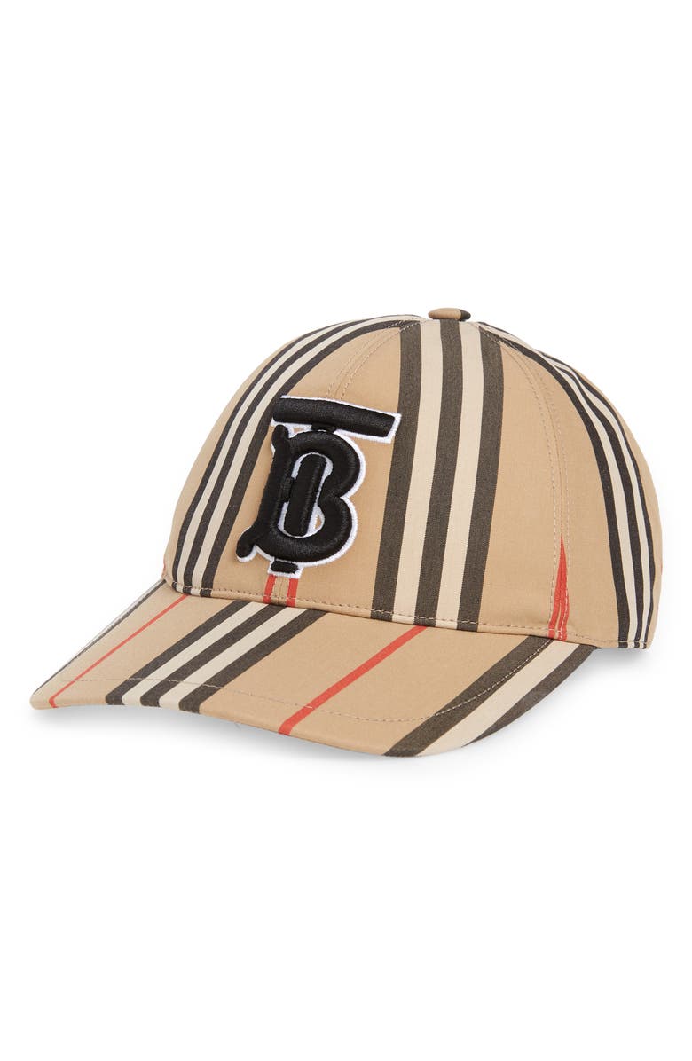 TB Monogram Icon Stripe Baseball Cap