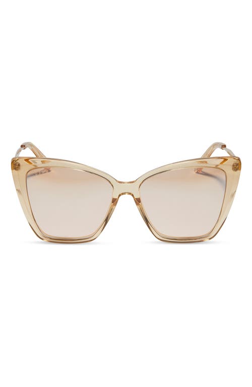 DIFF Becky II 56mm Cat Eye Sunglasses in Honey Crystal Flash at Nordstrom