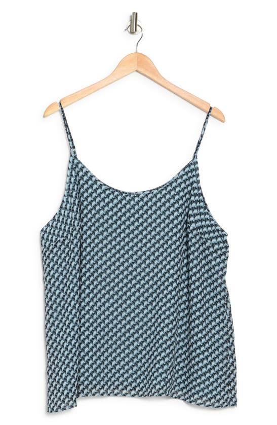 Nordstrom Rack Easy Chiffon Camisole In Blue Mineral Bias Diamond