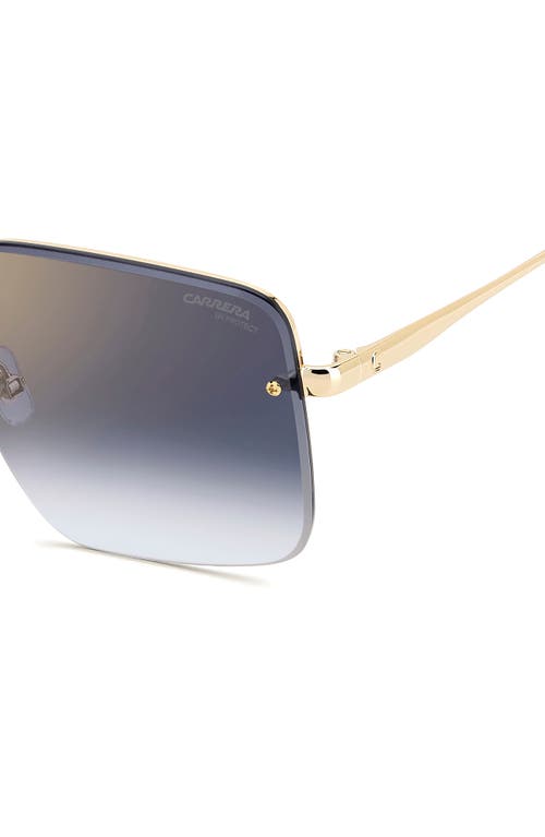 Carrera Eyewear 61mm Rimless Rectangular Sunglasses In Light Gold/brown Havana