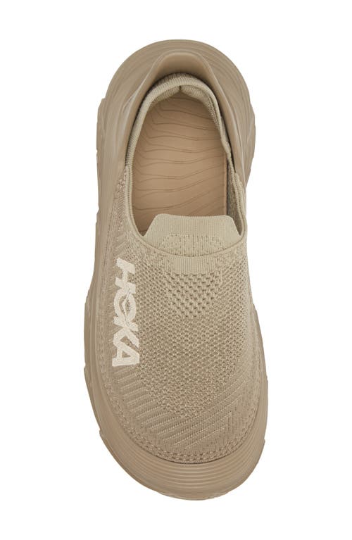 Hoka Restore Tc Logo-embroidered Sneakers In Dune/oxford Tan