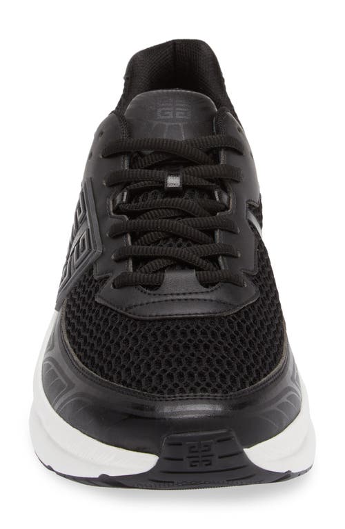 Givenchy Nfnty-52 Runners In Synthetic Leather And Mesh In Black