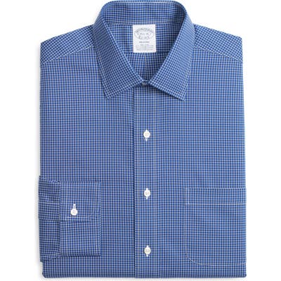 Brooks Brothers Regent Regular Fit Non-Iron Stretch Check Dress Shirt