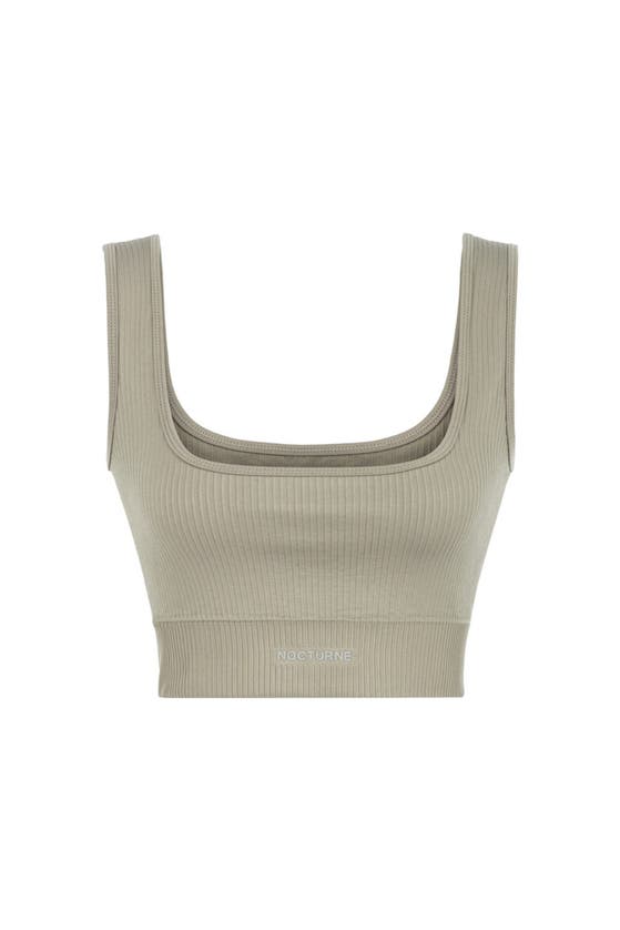 Shop Nocturne Ribbed Crop Top In Multi-colored