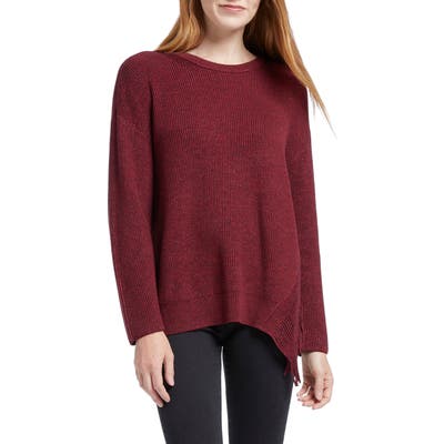 Nic+Zoe Fringe Times Sweater, Burgundy