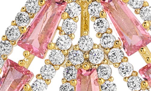 Eye Candy Los Angeles Mavis Cubic Zirconia Drop Earrings In Pink