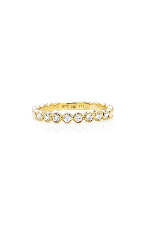 EF Collection Bezel Diamond Stackable Ring in 14K Yellow Gold at Nordstrom, Size 8