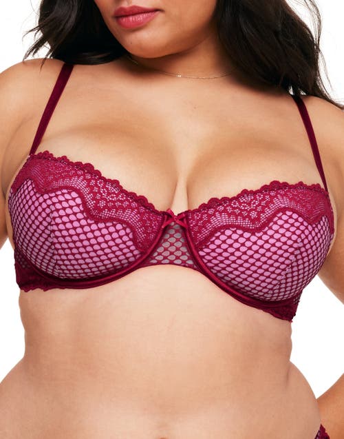 Shop Adore Me Rubie Push Up Demi Bra In Dark Red