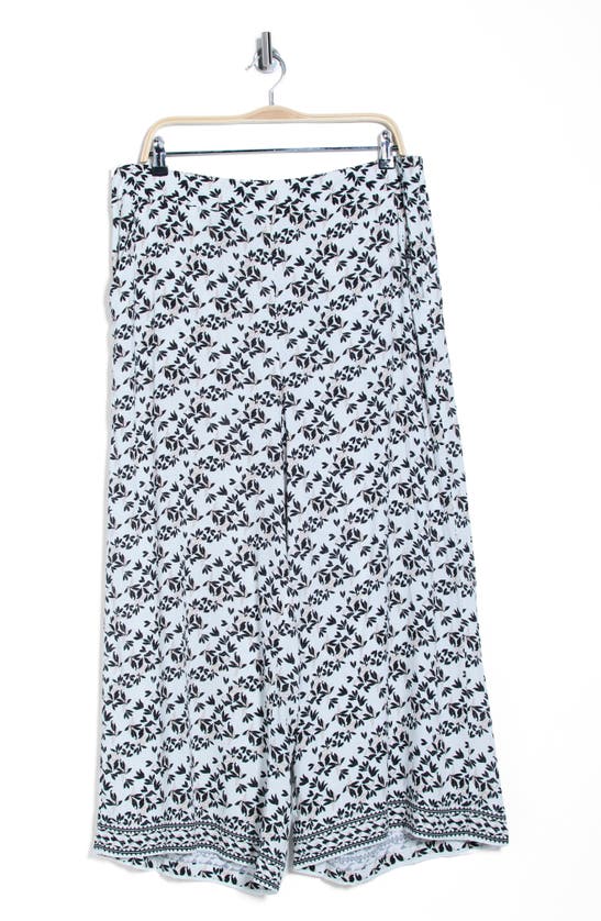 Max Studio Print Crop Wide Leg Pants In Crm Grnry Dust