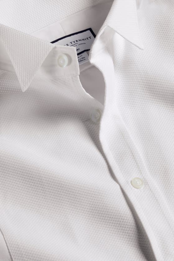 Shop Charles Tyrwhitt Bib Front Wing Collar Evening Slim Fit Shirt Double Cuff In White