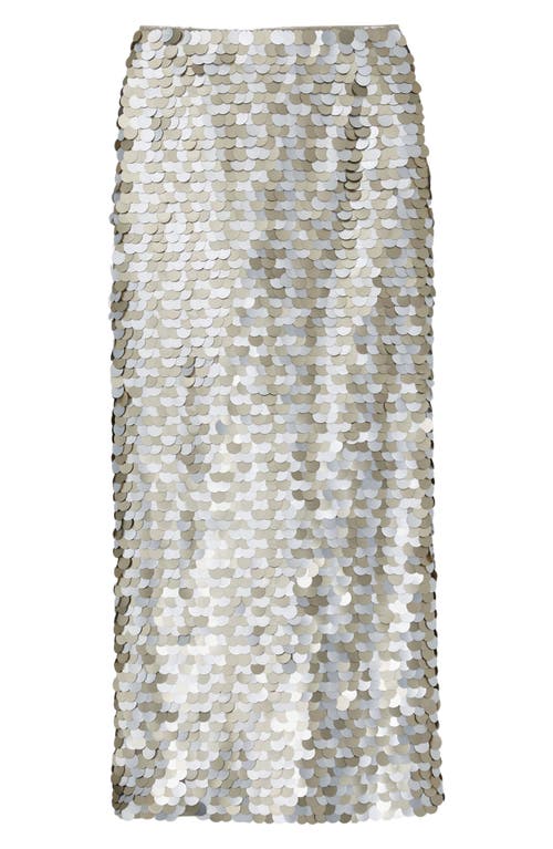 Shop Lafayette 148 New York Hand Placed Paillette Pencil Skirt In Metallic Multi