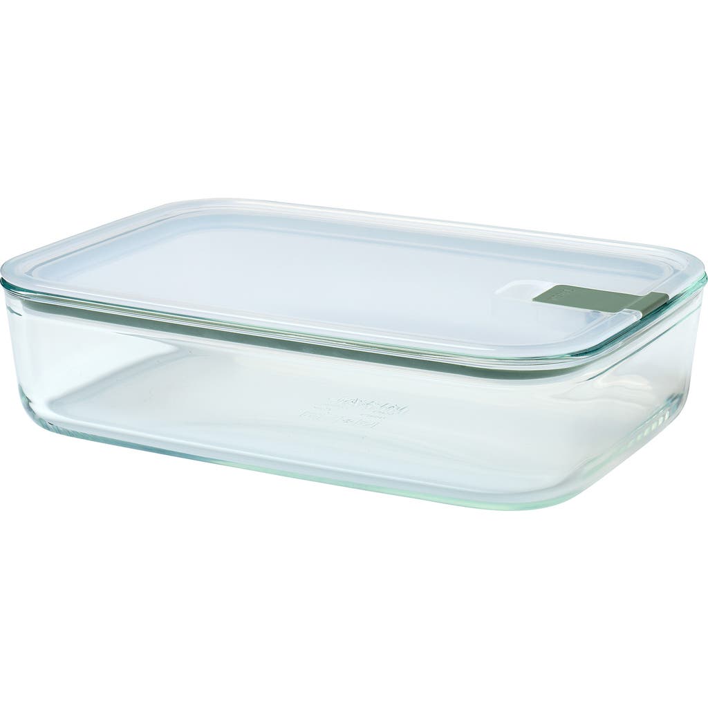 Mepal Easyclip Rectangular Glass Lunch Box In Sage